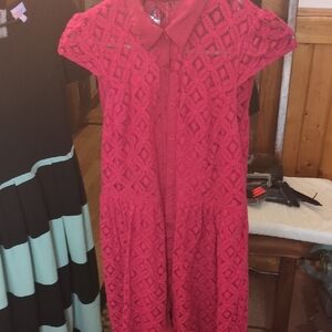 Elegant Pink Lace Dress